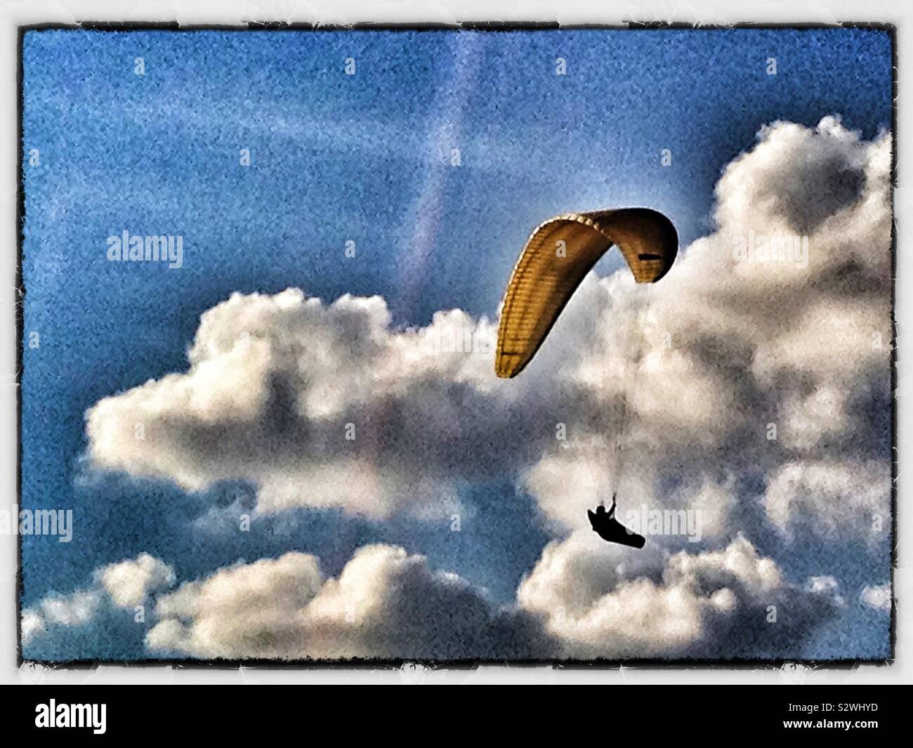 Paragliding-hanging around. Stock Photo