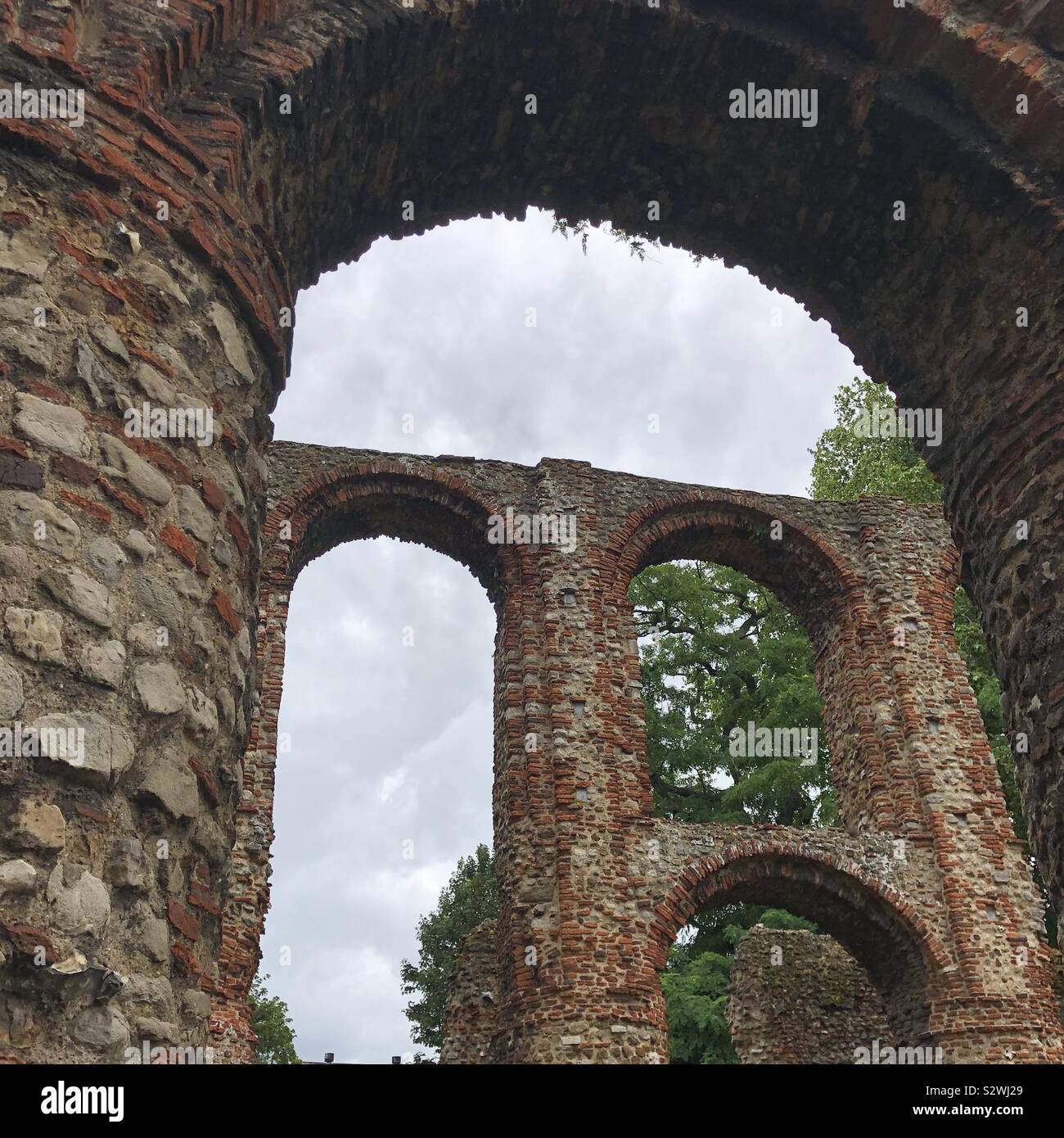 Ruined archways. Stock Photo