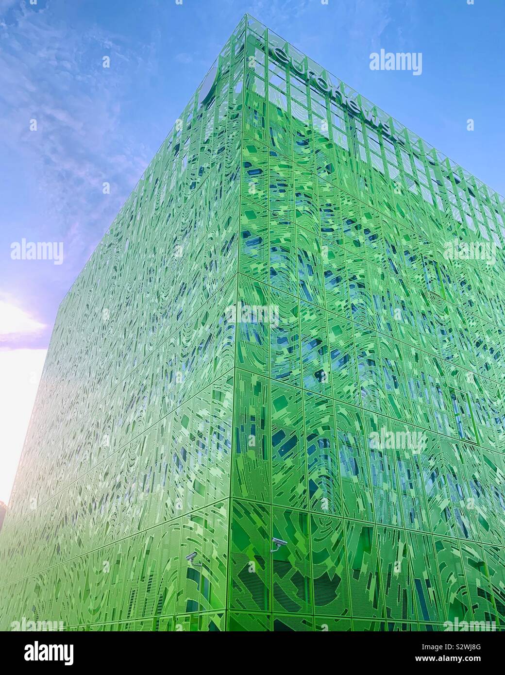 Euronews Headquarters, Lyon - Smartphone Captured Stock Image