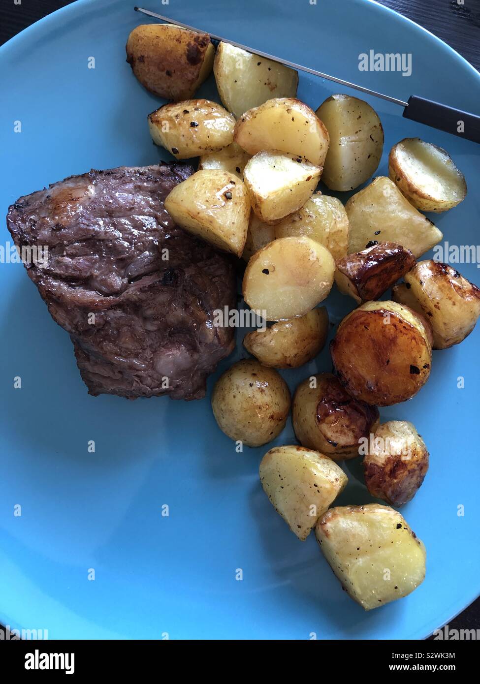 Roast beef and roast potatoes - Smartphone Captured Stock Image