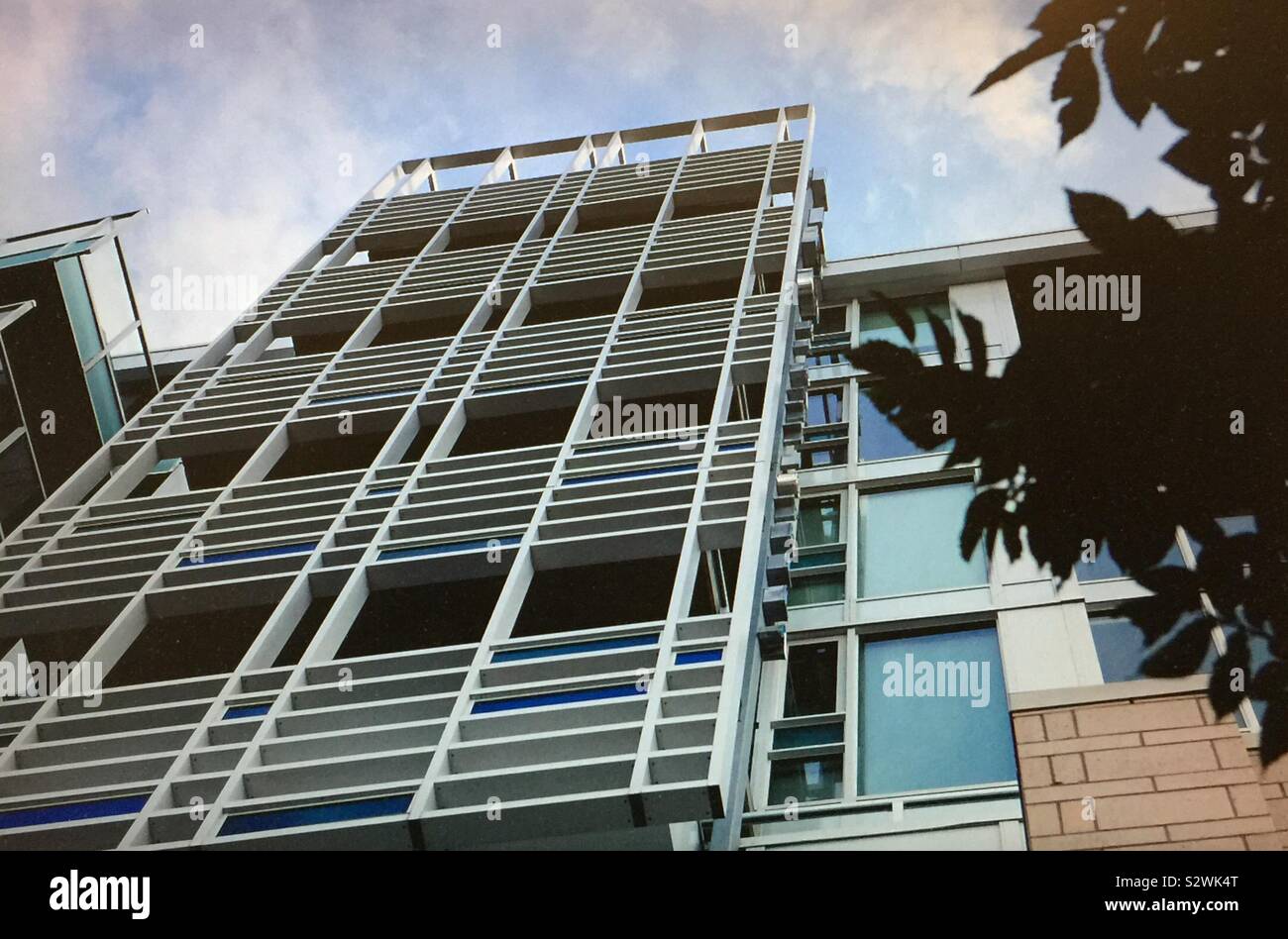 Street photography, in Kensington, Calgary, Alberta, Canada,  condo - Smartphone Captured Stock Image