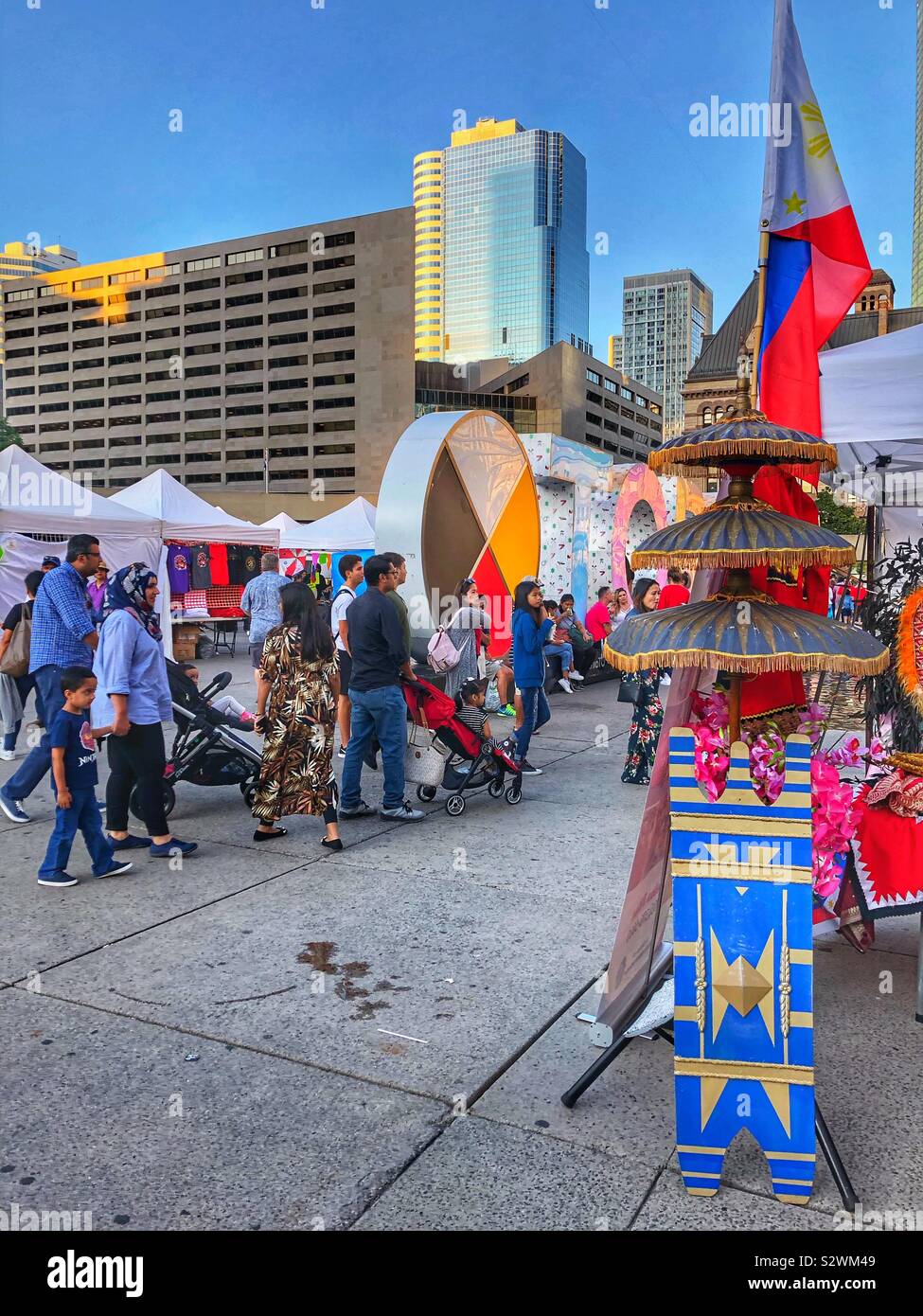 Filipino Festival at Nathan Phillips Square in Toronto. - Smartphone Captured Stock Image
