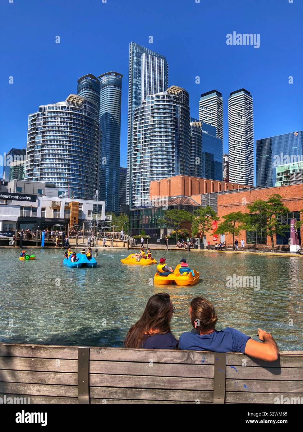 A sunny summer day at Toronto’s Harbourfront Centre. - Smartphone Captured Stock Image
