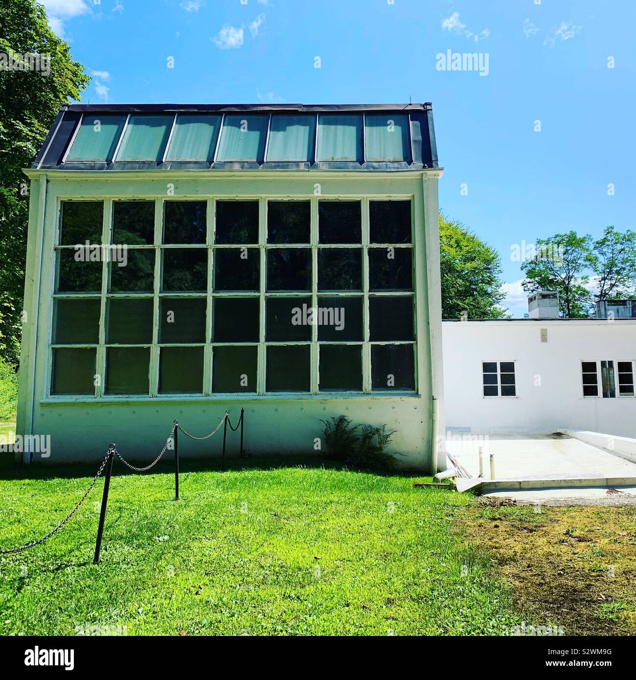 Exterior view of the large studio at the Frelinghuysen Morris House & Studio, Lenox, Massachusetts, United States - Smartphone Captured Stock Image