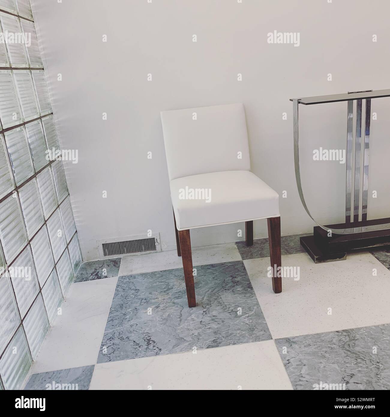 Furniture in the foyer of the Frelinghuysen Morris House & Studio, Lenox, Massachusetts, United States - Smartphone Captured Stock Image