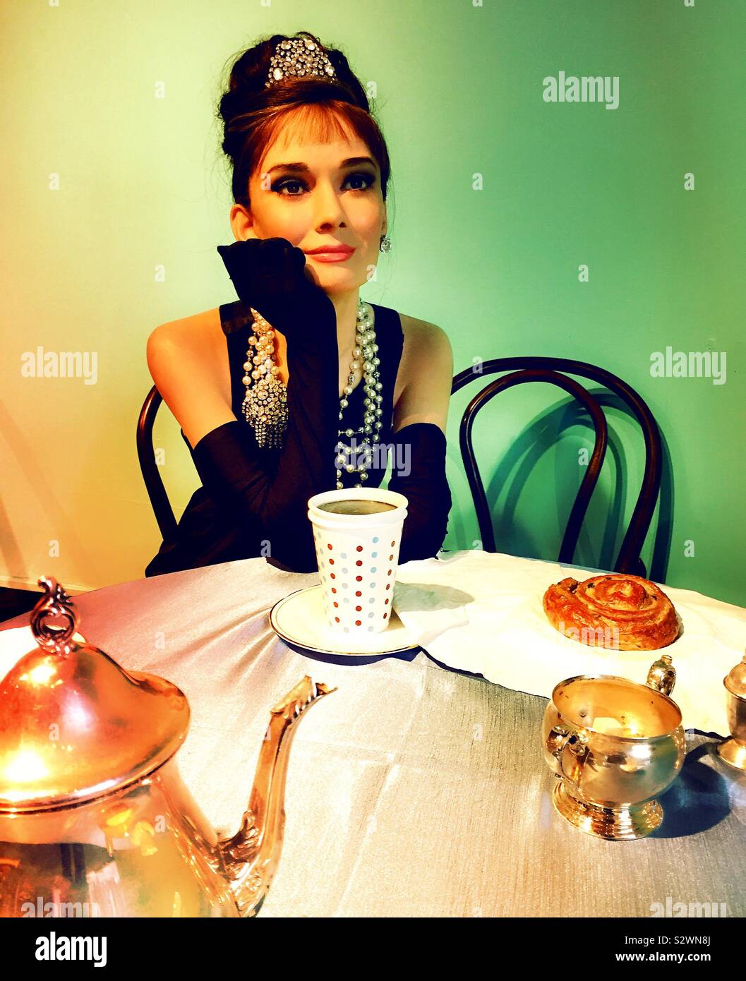 Audrey Hepburn ‘s wax statue at Madame Tussauds in Times Square NYC, USA Stock Photo Alamy