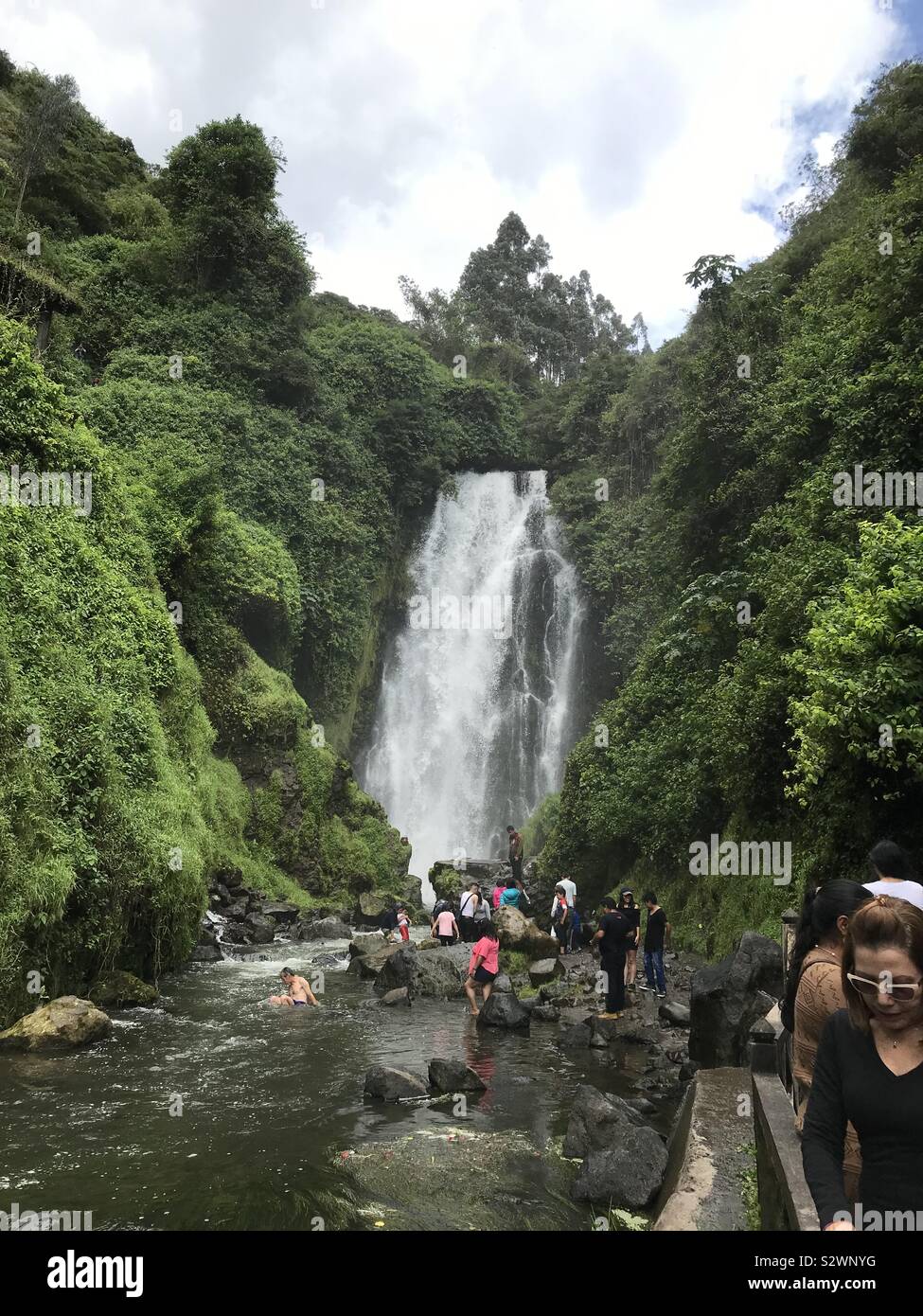 Waterfall of Peguche Stock Photo