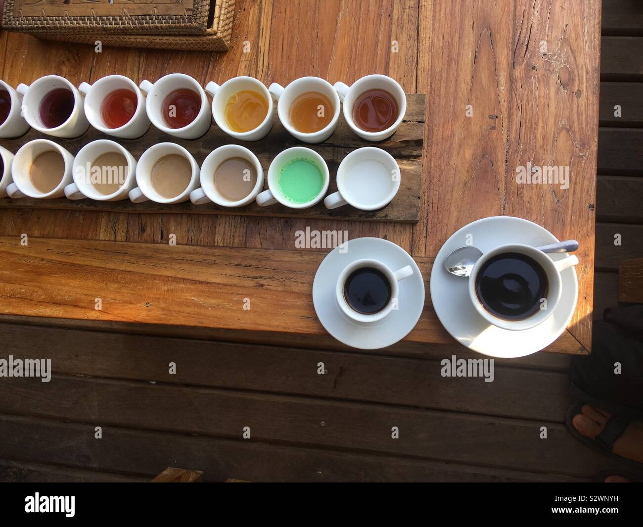 A cup of Kopi Luwak, the world's most expensive coffee, compared to