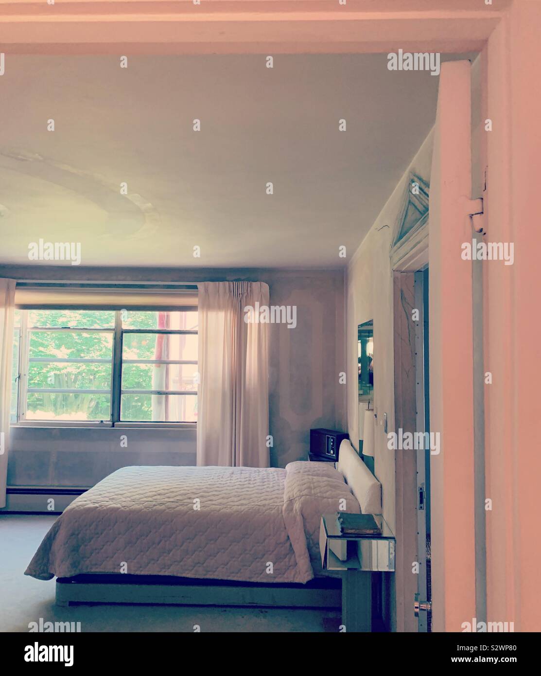 Bedroom, Frelinghuysen Morris House & Studio, Lenox, Massachusetts, United States - Smartphone Captured Stock Image