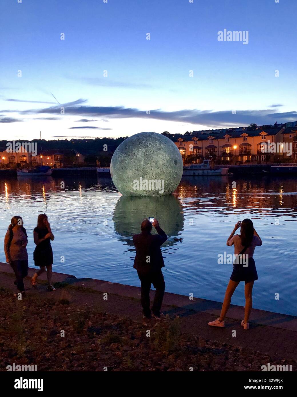 Fallen moon - Smartphone Captured Stock Image