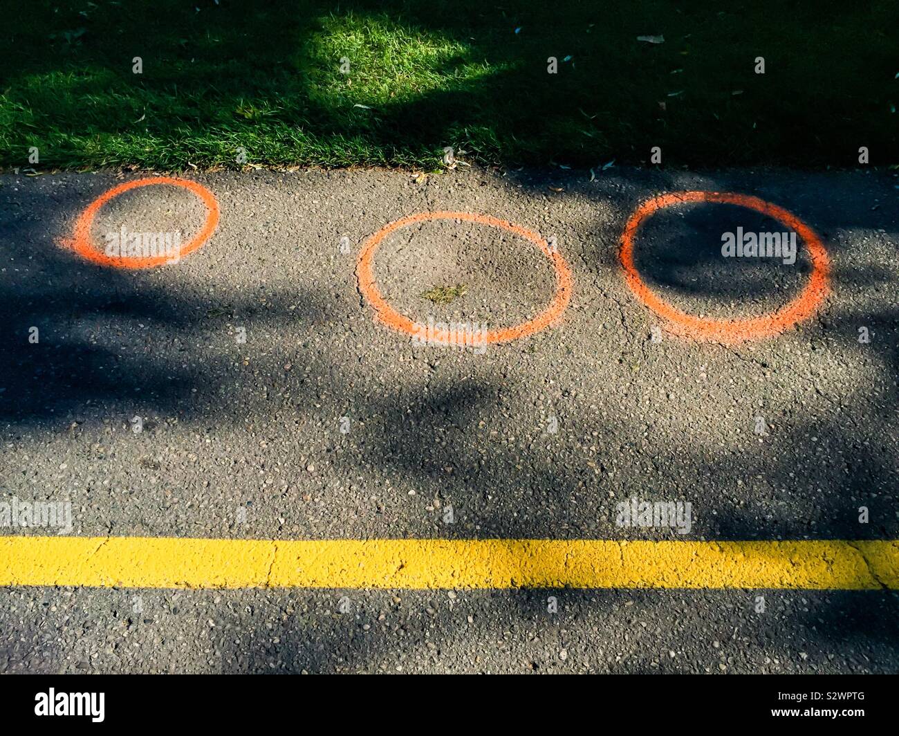 Three little potholes - Smartphone Captured Stock Image