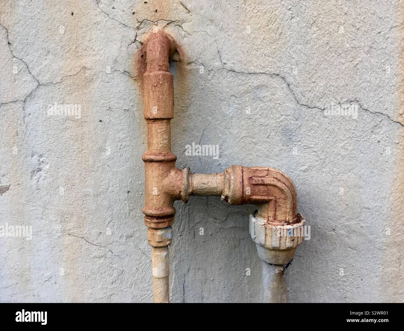 Plumbing and pipes with bends and connectors Stock Photo Alamy