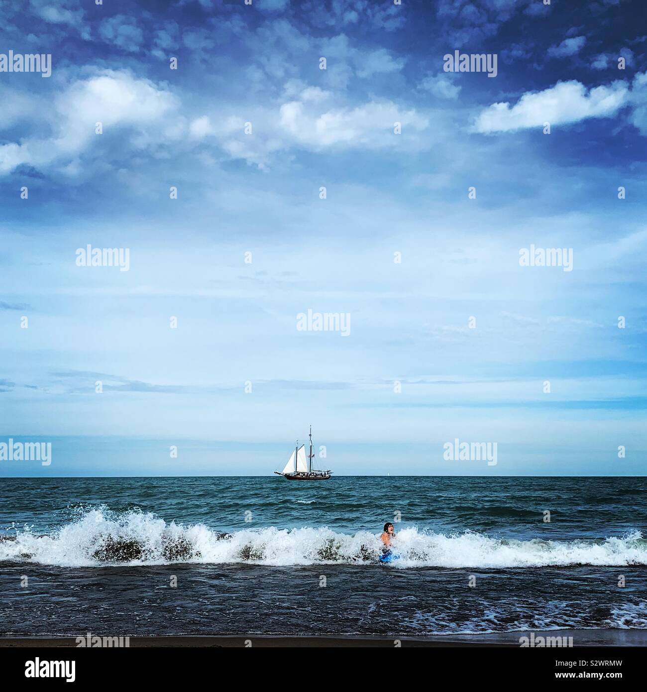 Ship on the water - Smartphone Captured Stock Image