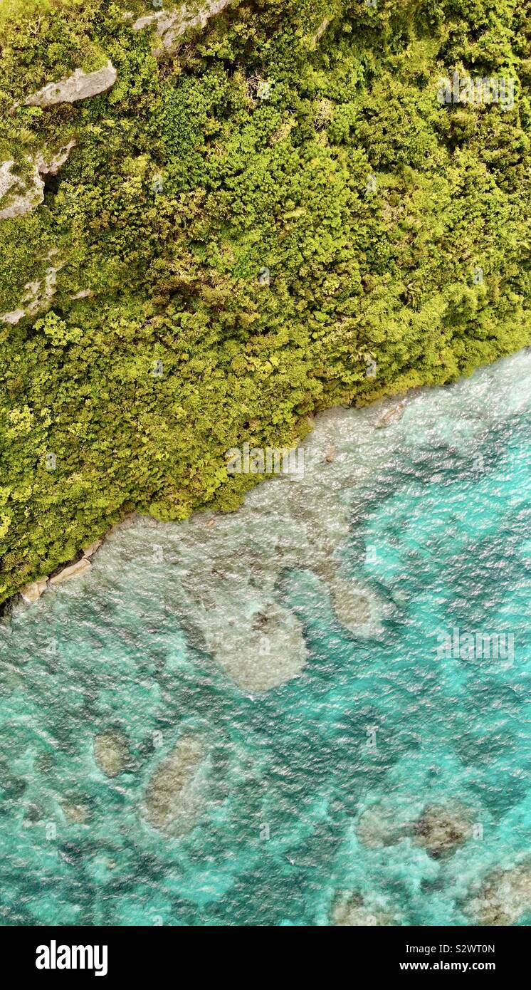 Sankakuten cliff, Miyakojima, Japan - Smartphone Captured Stock Image