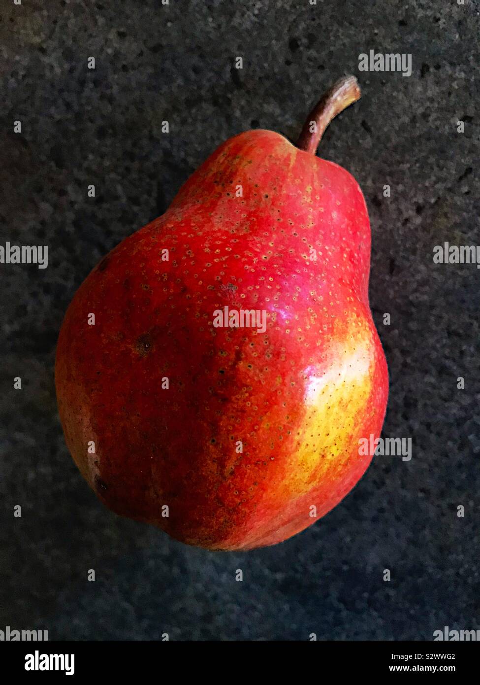 Ripe, red pear Stock Photo - Alamy