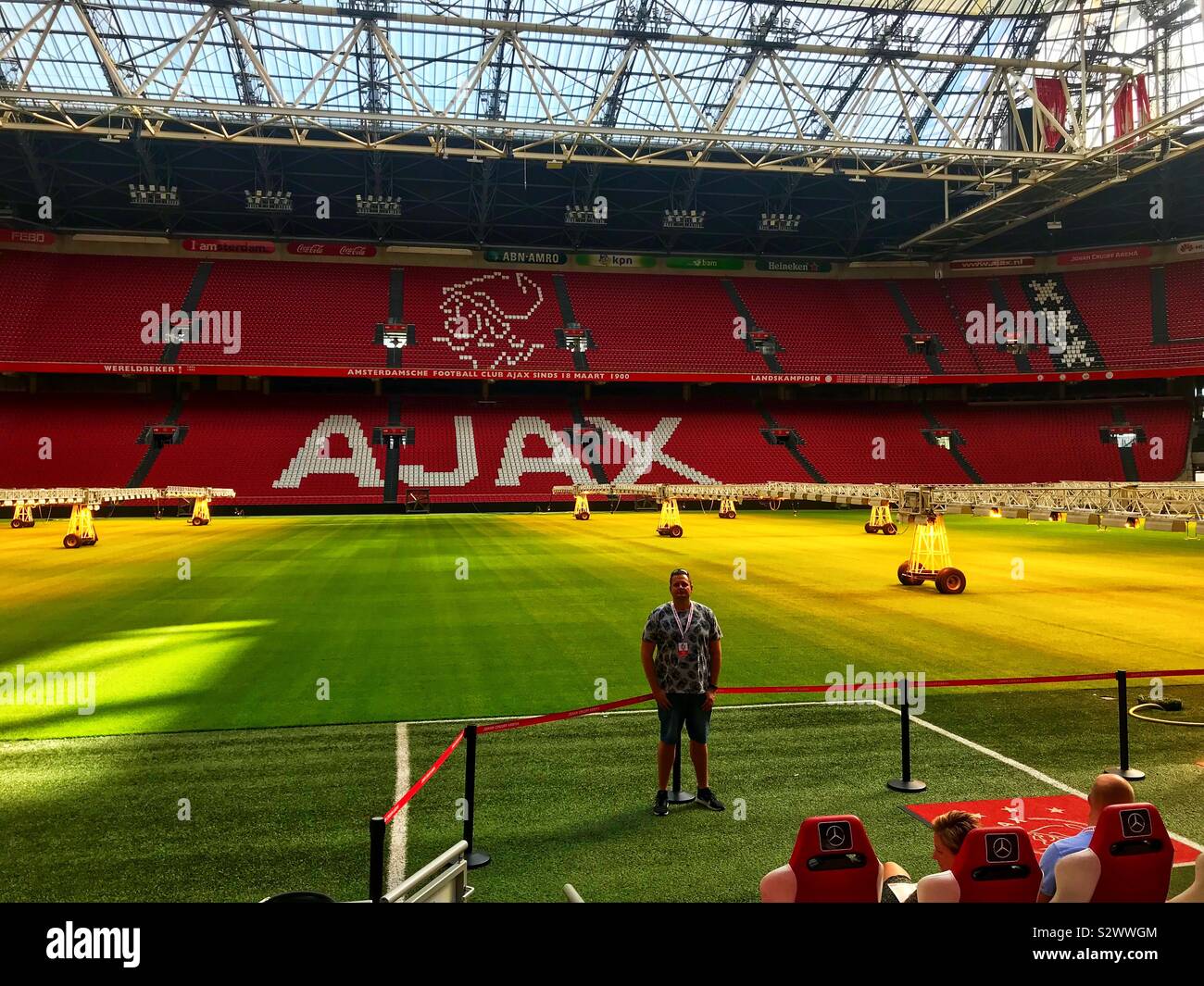 Ajax stadium tour Stock Photo