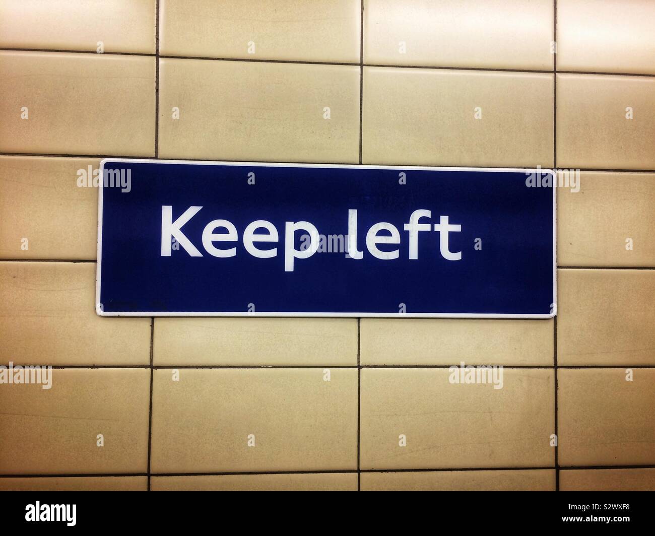 Keep left sign Stock Photo