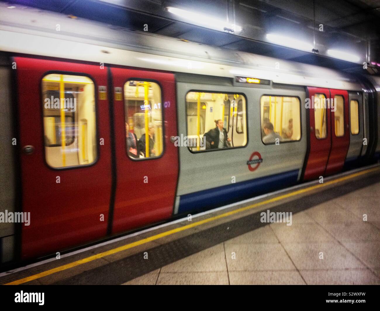 London underground train Stock Photo