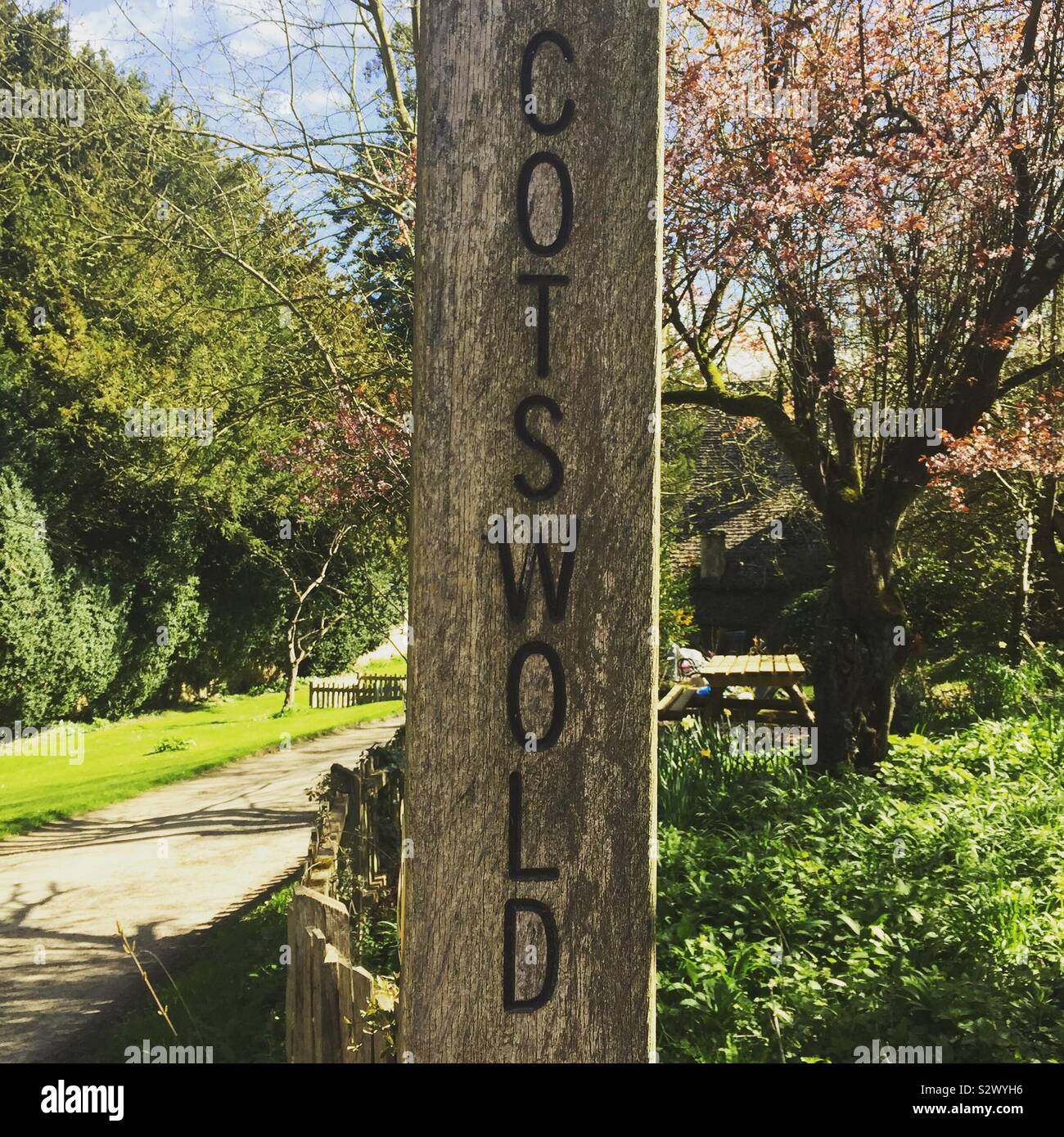 Following the cotswold way in England Stock Photo Alamy