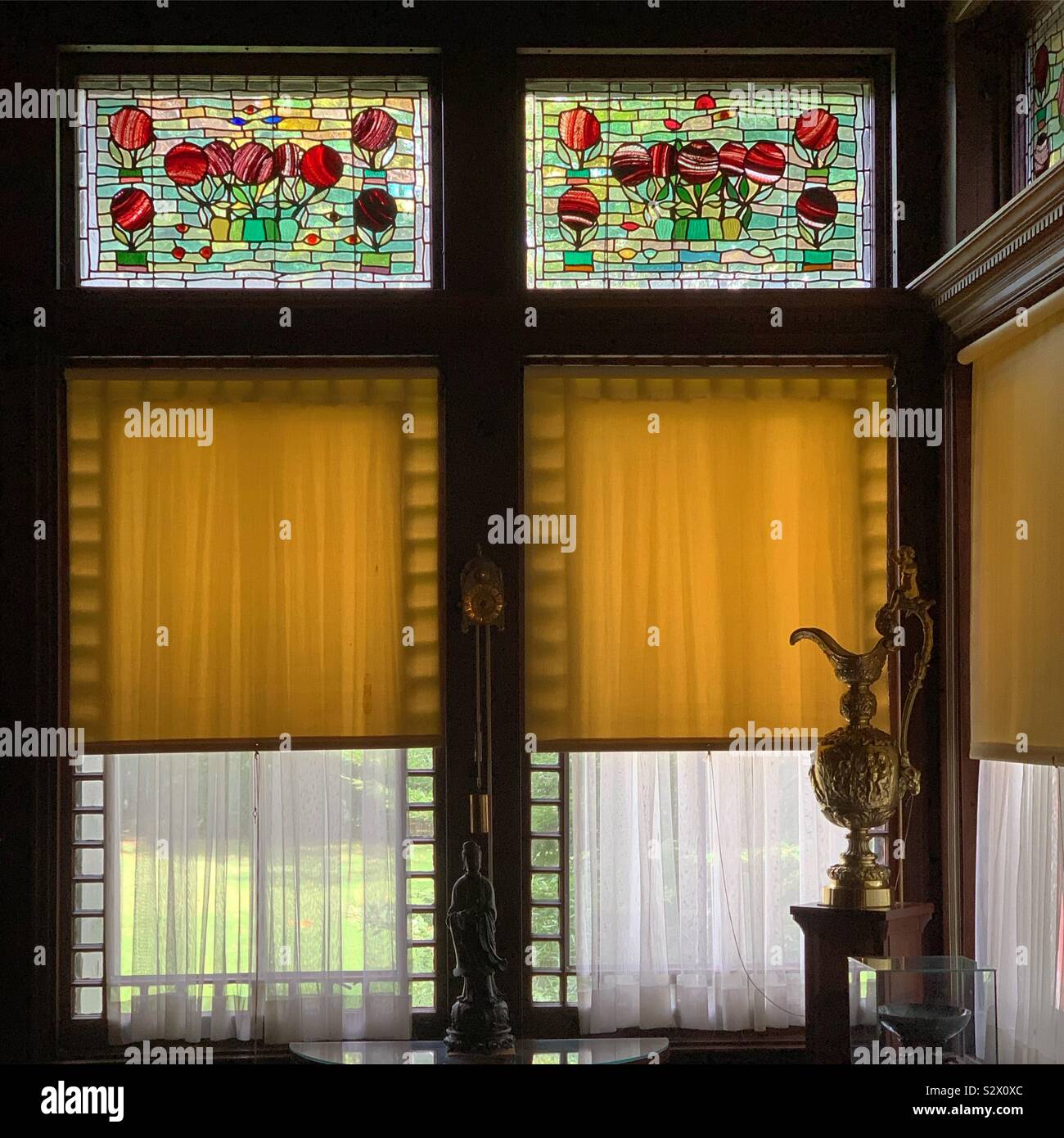 Details inside Kingscote mansion, Newport, Rhode Island, United States - Smartphone Captured Stock Image