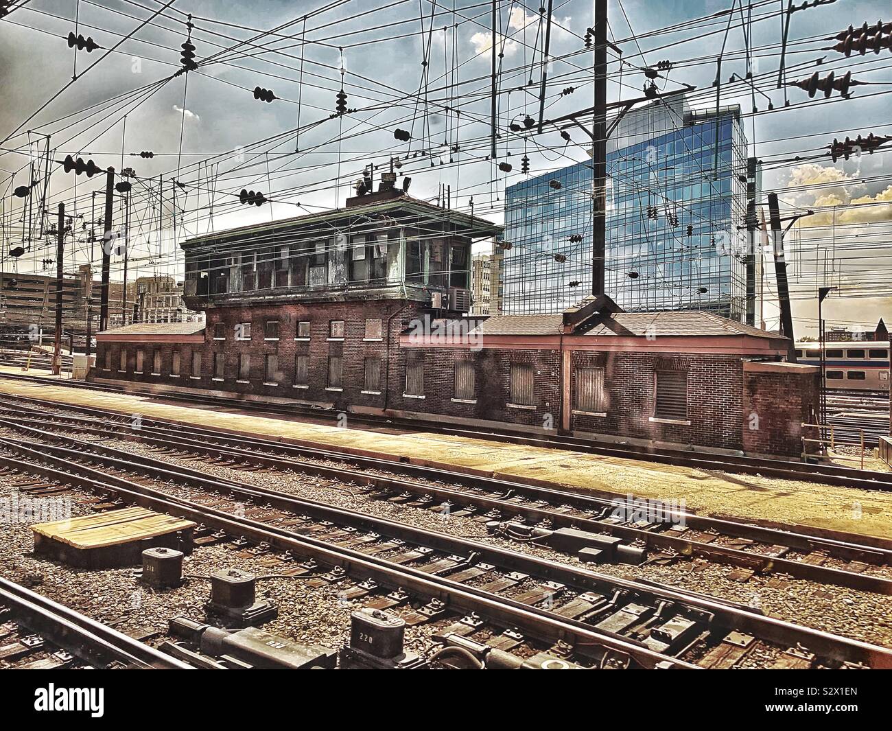 Train station near Baltimore MD USA - Smartphone Captured Stock Image