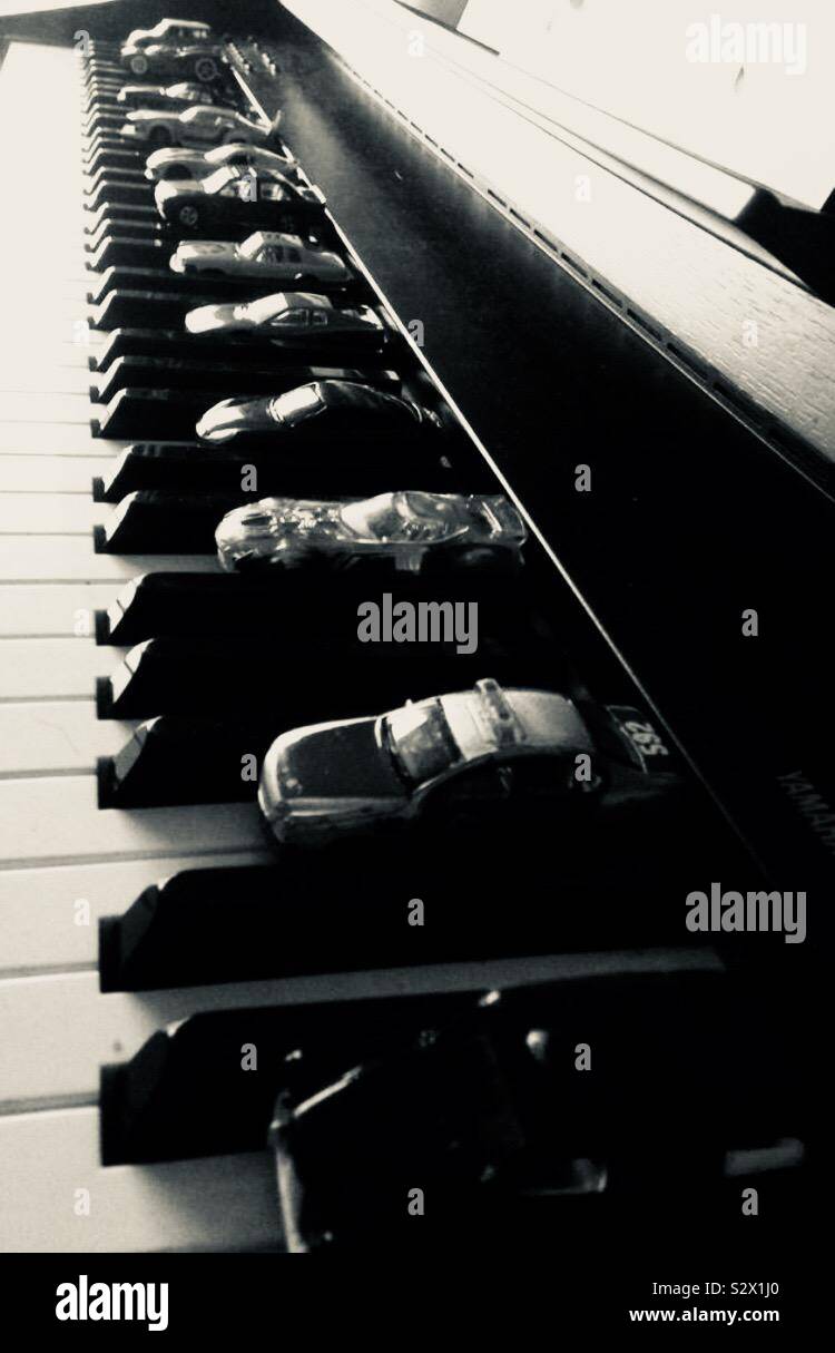 Piano parking Stock Photo