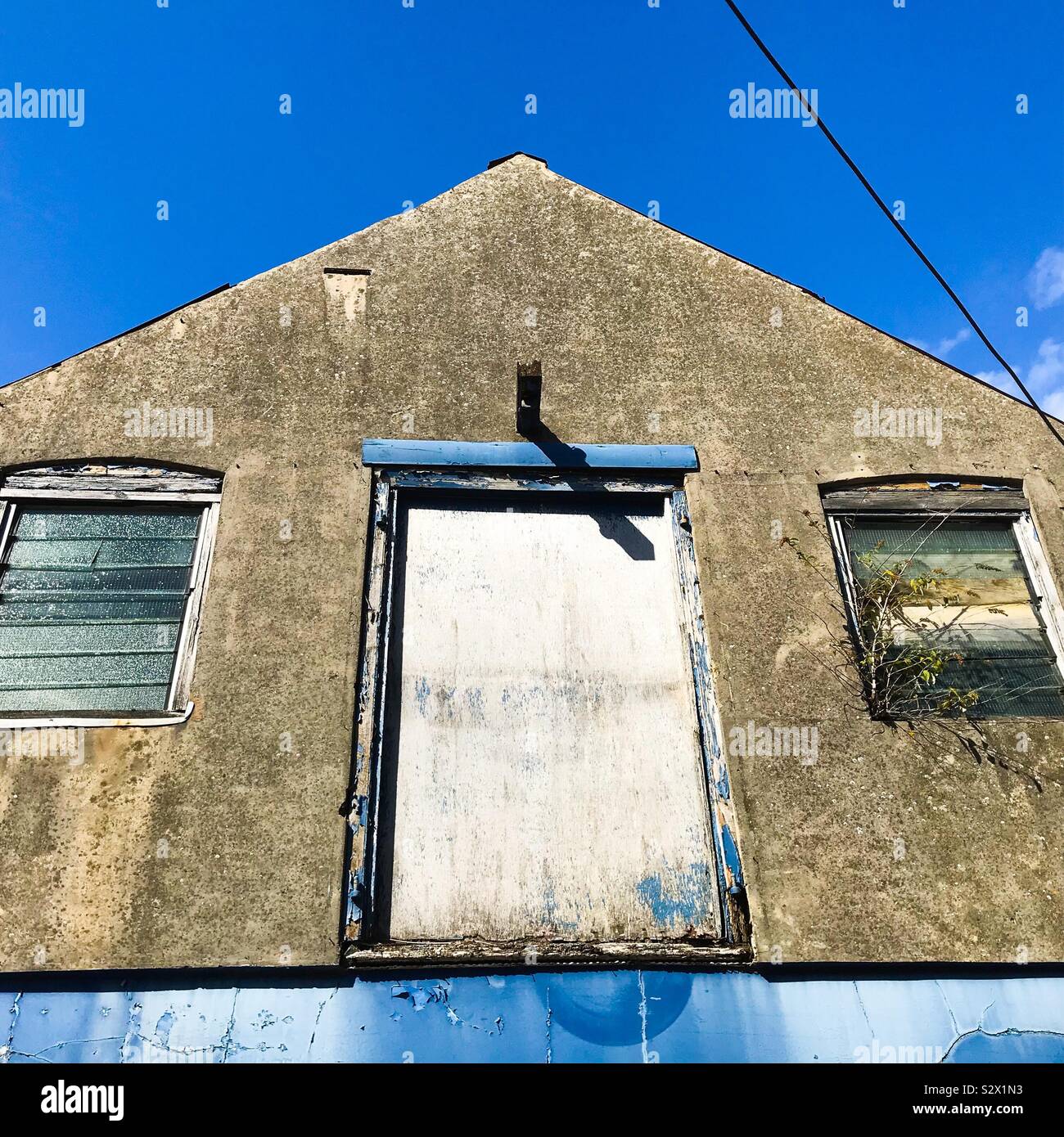 An old disused building gable end Stock Photo