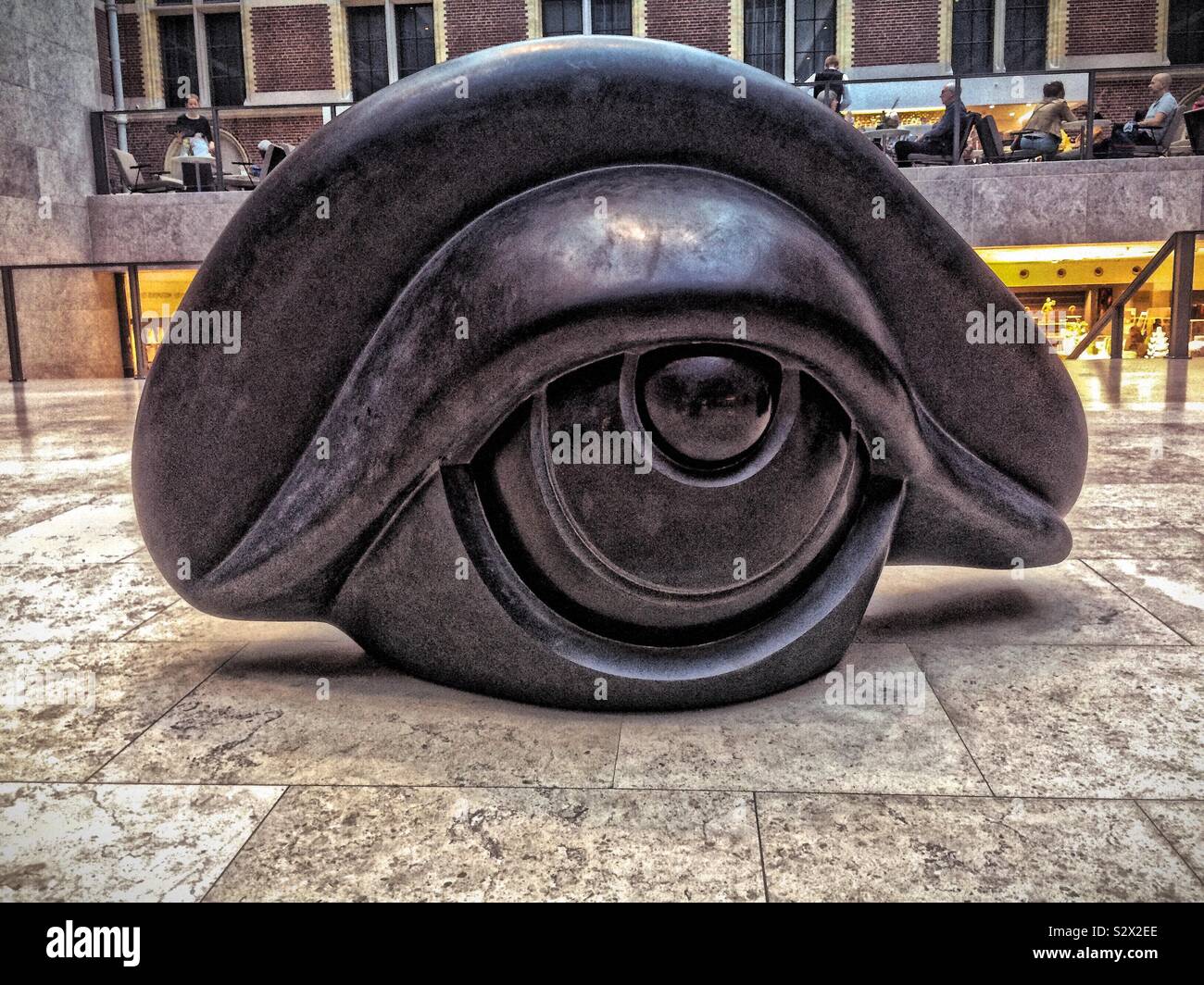 Eye Benches by Louise Bourgeois, at the Rijksmuseum , Amsterdam - Smartphone Captured Stock Image