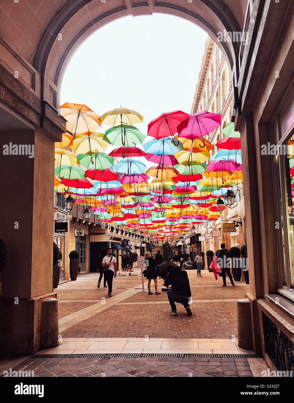 Umbrella Sky Project installation by Patricia Cunha in Paris, 2019