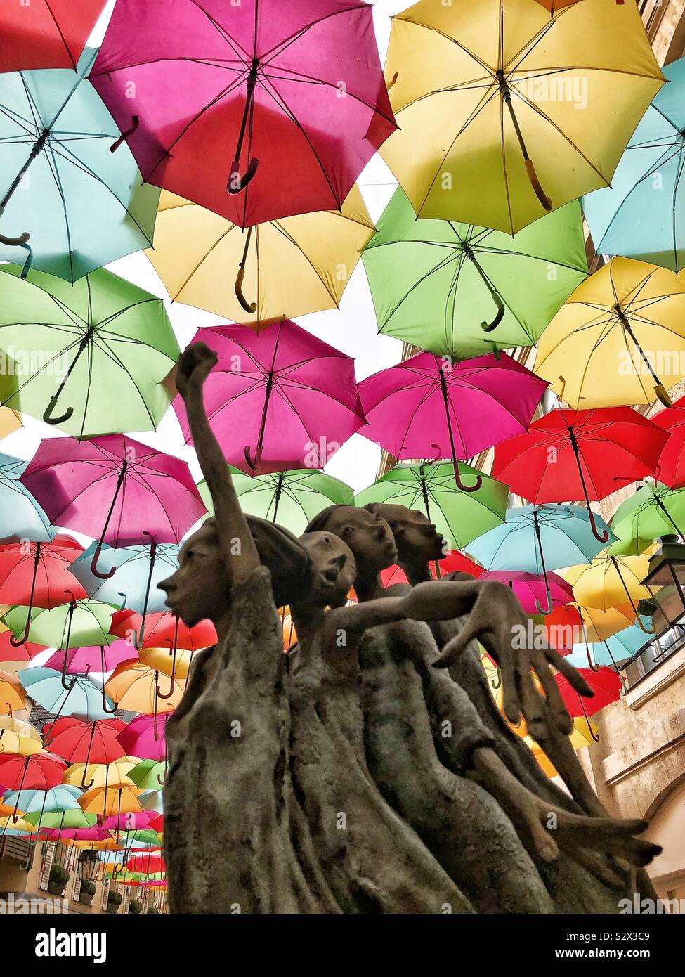 Modern sculpture by Dirk De Keyzer at Village Royal in Paris, with