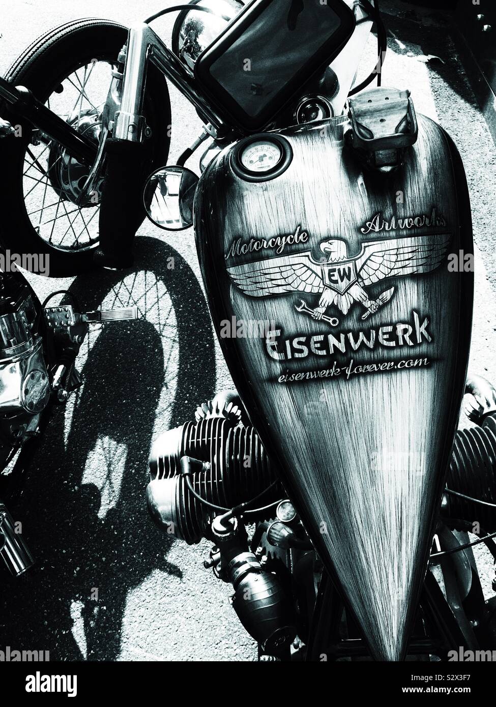 Motorbike fuel tank - Smartphone Captured Stock Image