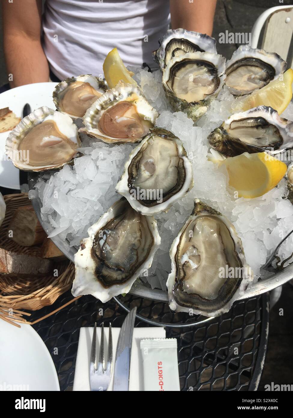 Oysters in Paris, France Stock Photo Alamy