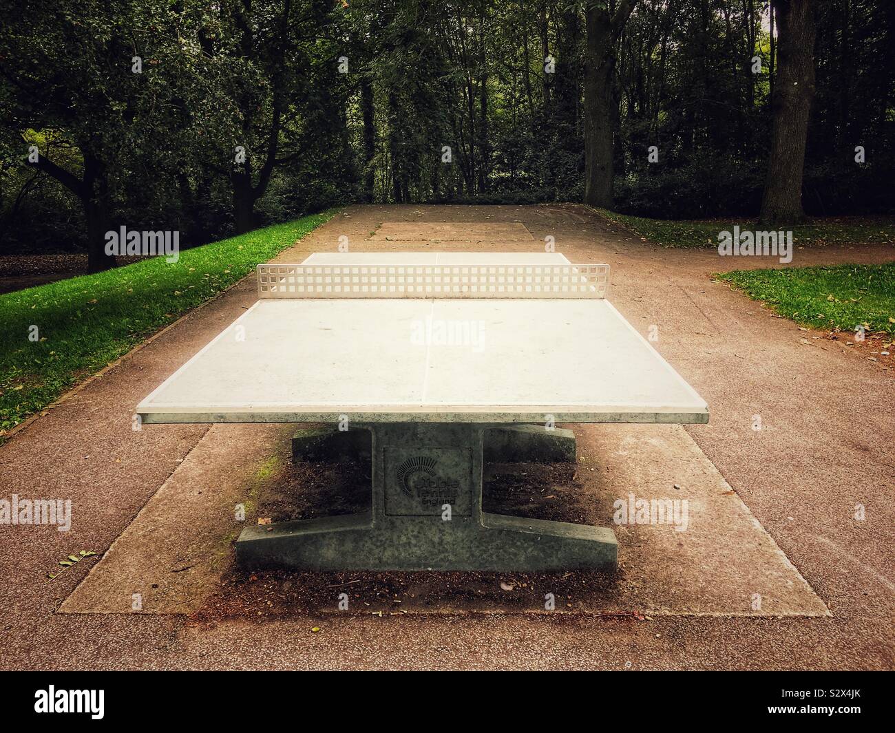 Outside table tennis table - Smartphone Captured Stock Image