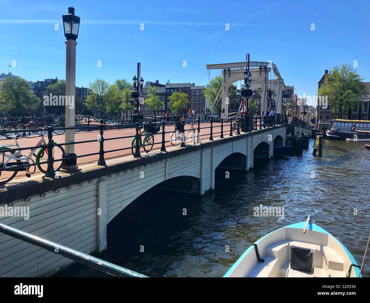 Amsterdam skinny bridge Stock Photo