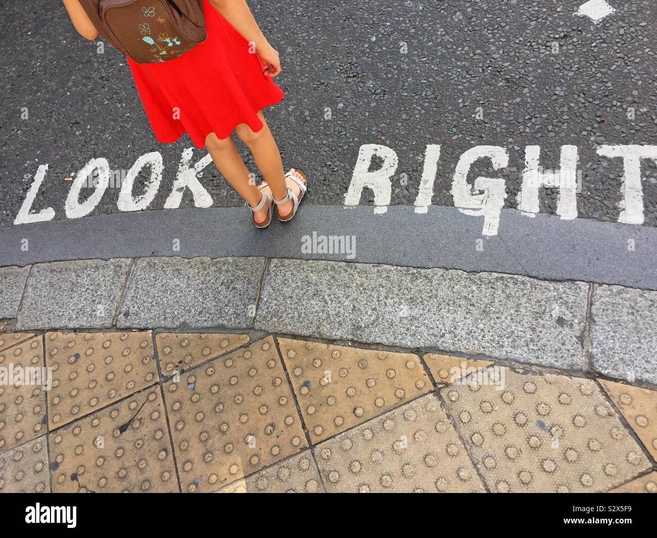 Look right - Smartphone Captured Stock Image