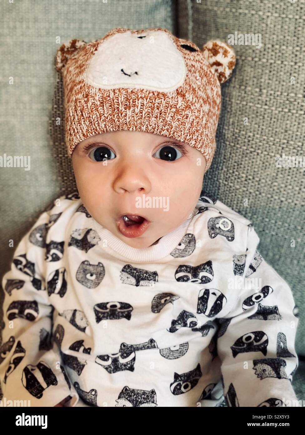 Cute baby boy in hat Stock Photo Alamy