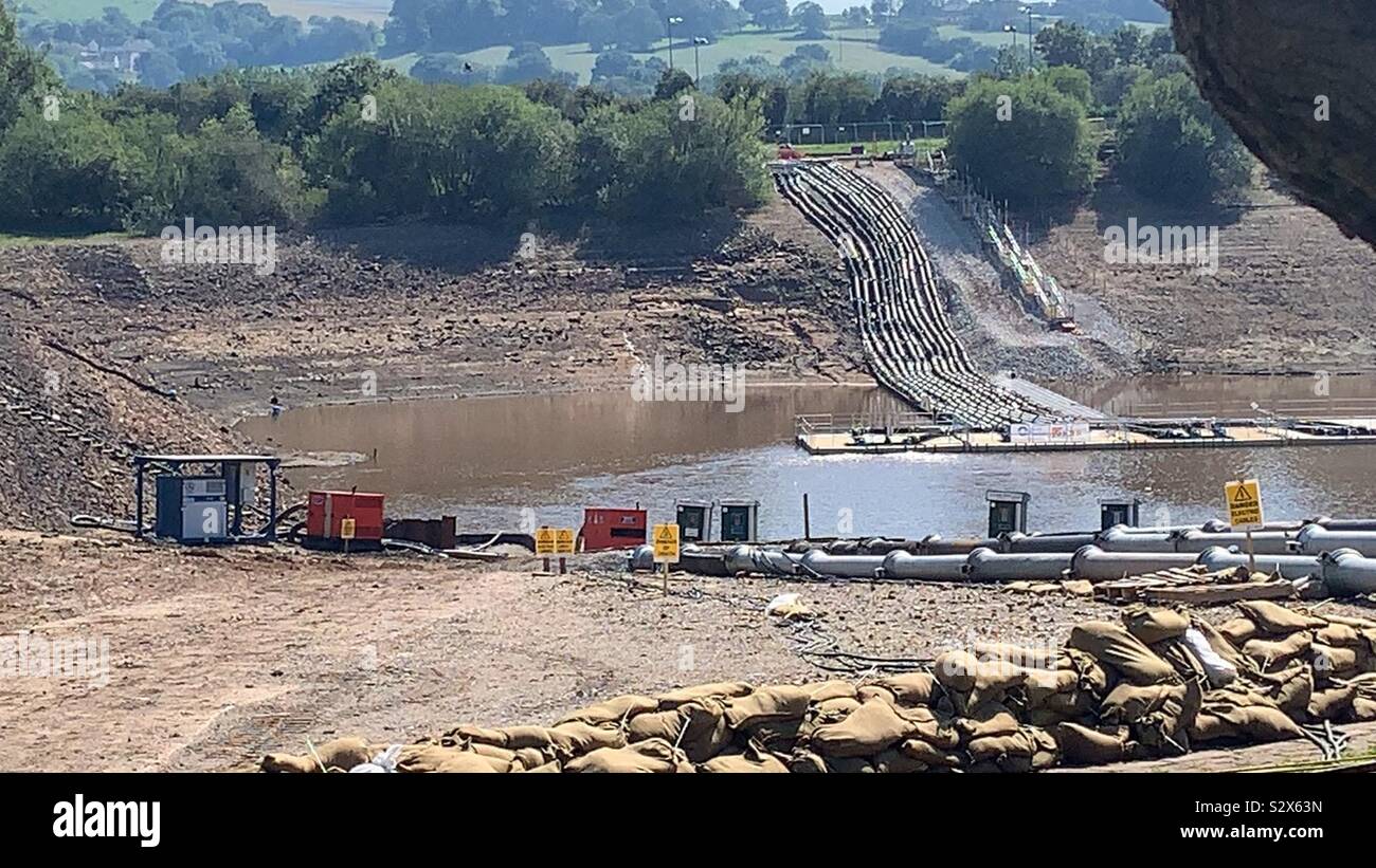 Toddbrook reservoir Whaley bridge after being drained after dam
