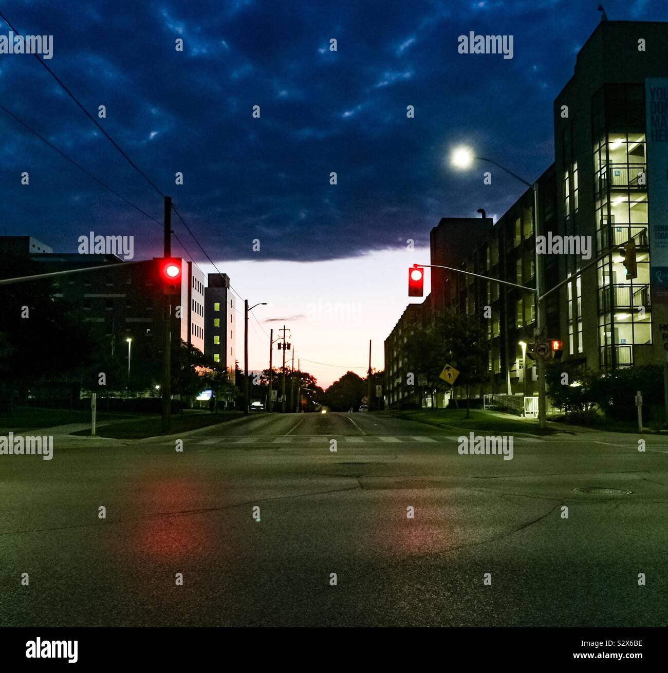 Daybreak in a city Stock Photo Alamy