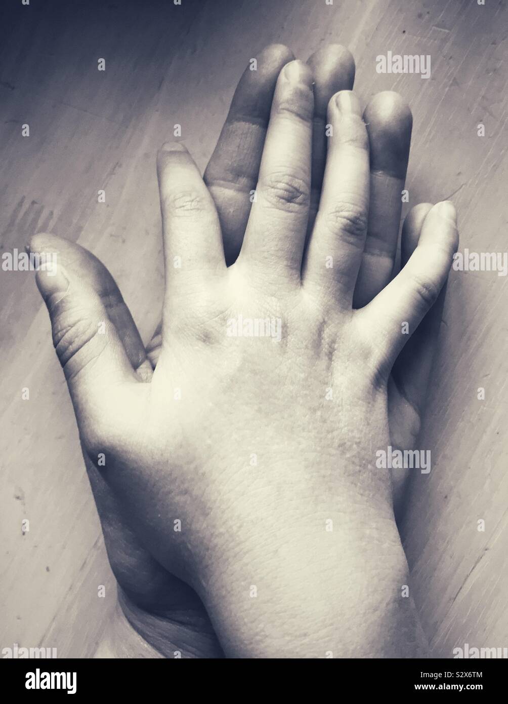 Mother And Daughters Hand - Smartphone Captured Stock Image