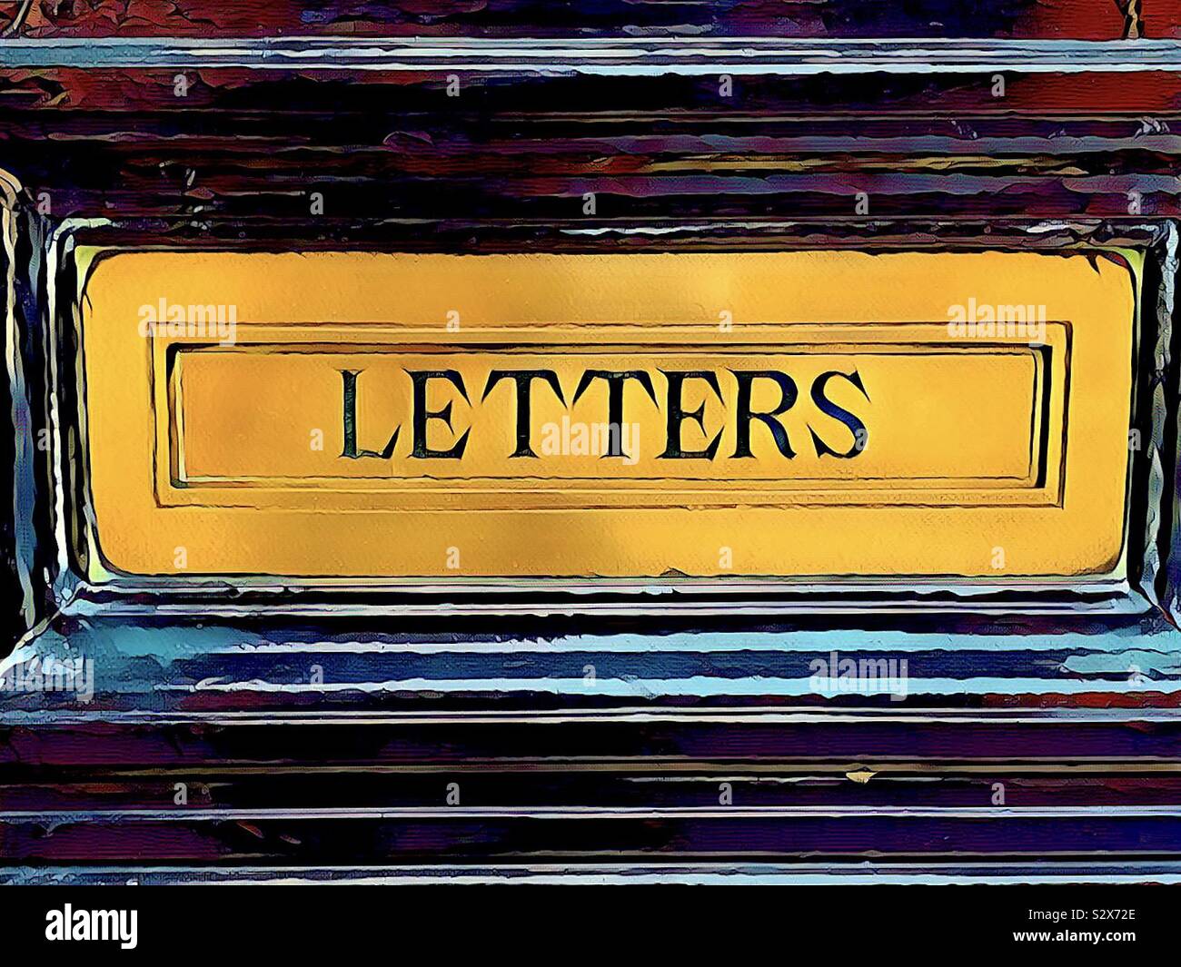 Letterbox made from iPhone photo with filter. Postal service - Smartphone Captured Stock Image