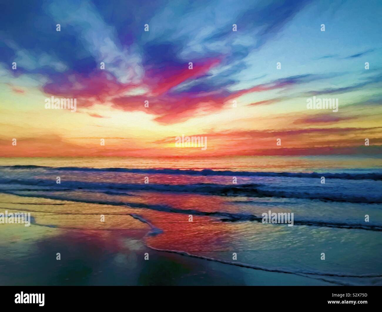 A beautiful and colorful sunrise in Myrtle Beach South Carolina