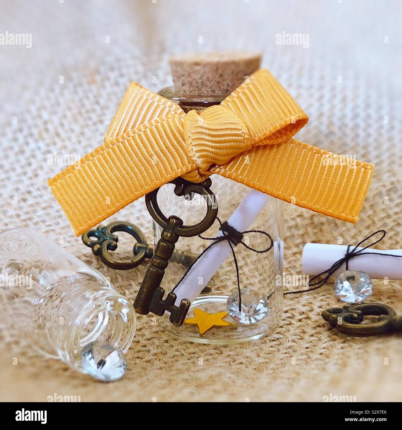 Message in a bottle, personalised message Stock Photo