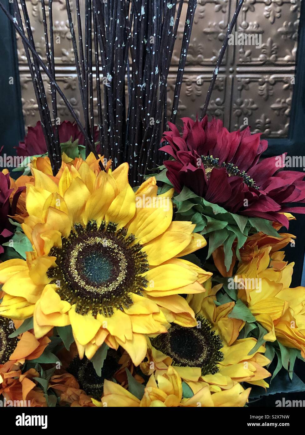 Fall colors in silk flowers hires stock photography and images Alamy