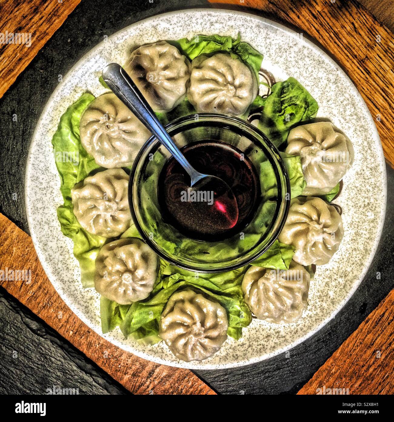 Korean Soup Dumplings Stock Photo Alamy