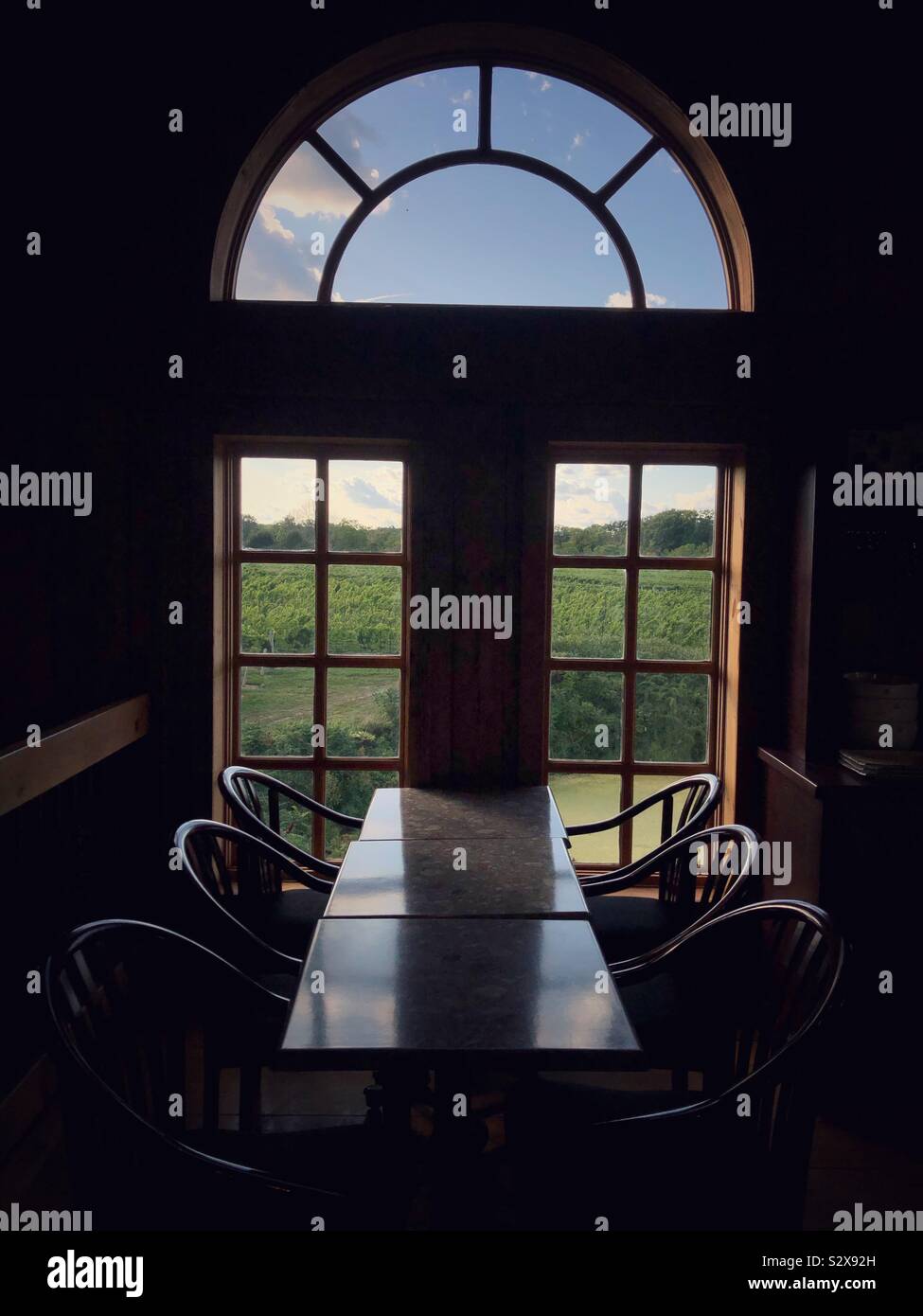 Picture window view. - Smartphone Captured Stock Image