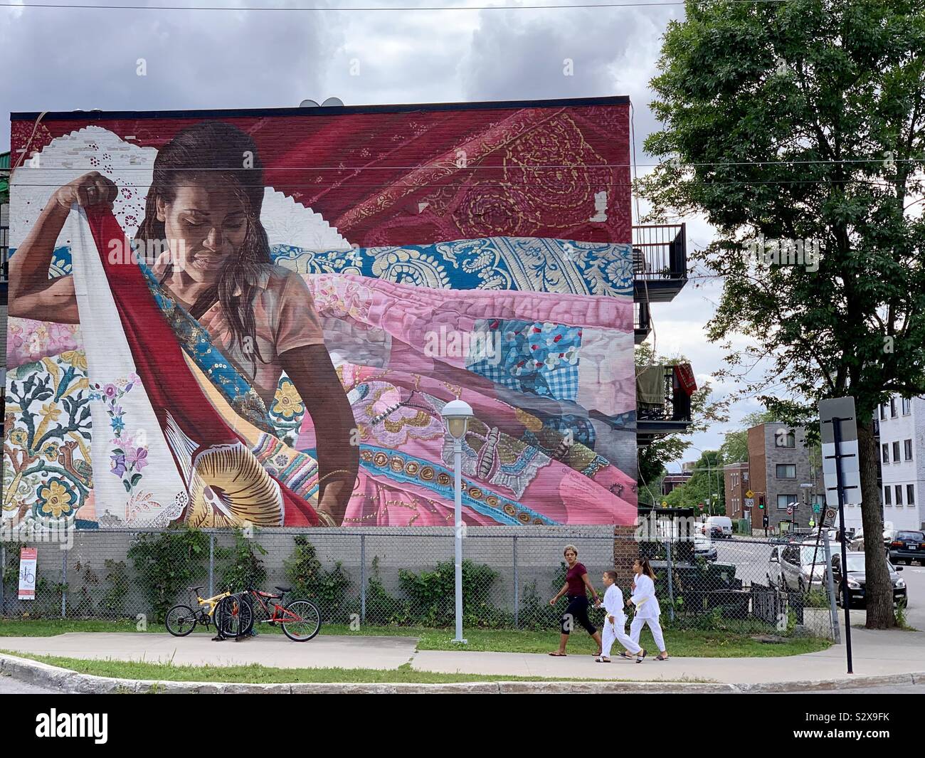 Daily life, park extension, Montreal - Smartphone Captured Stock Image
