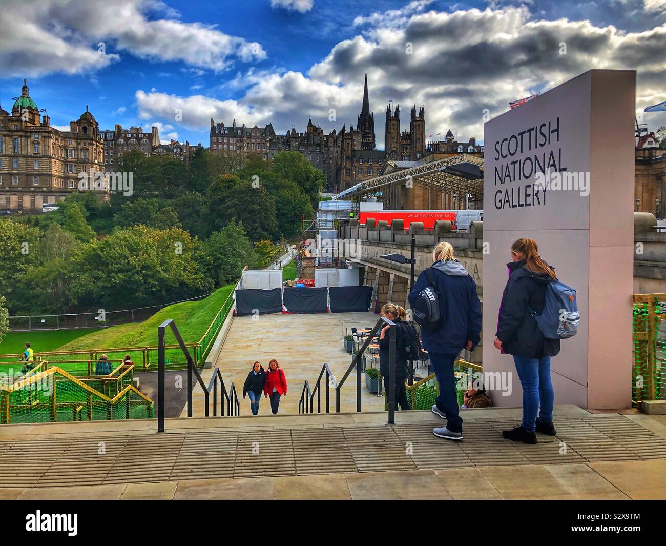 Scottish National Gallery, Edinburgh Scotland - Smartphone Captured Stock Image