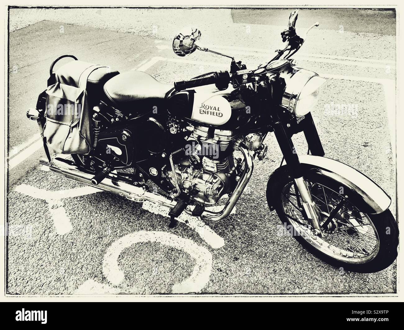 Royal Enfield motorcycle - Smartphone Captured Stock Image
