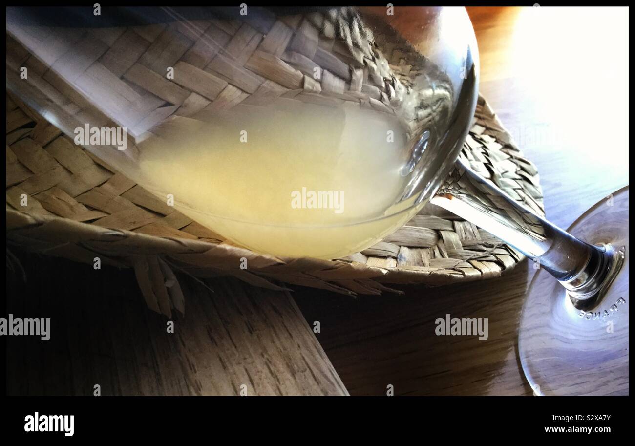 Freshly pressed Parellada grape juice at harvest, Catalonia, Spain. - Smartphone Captured Stock Image