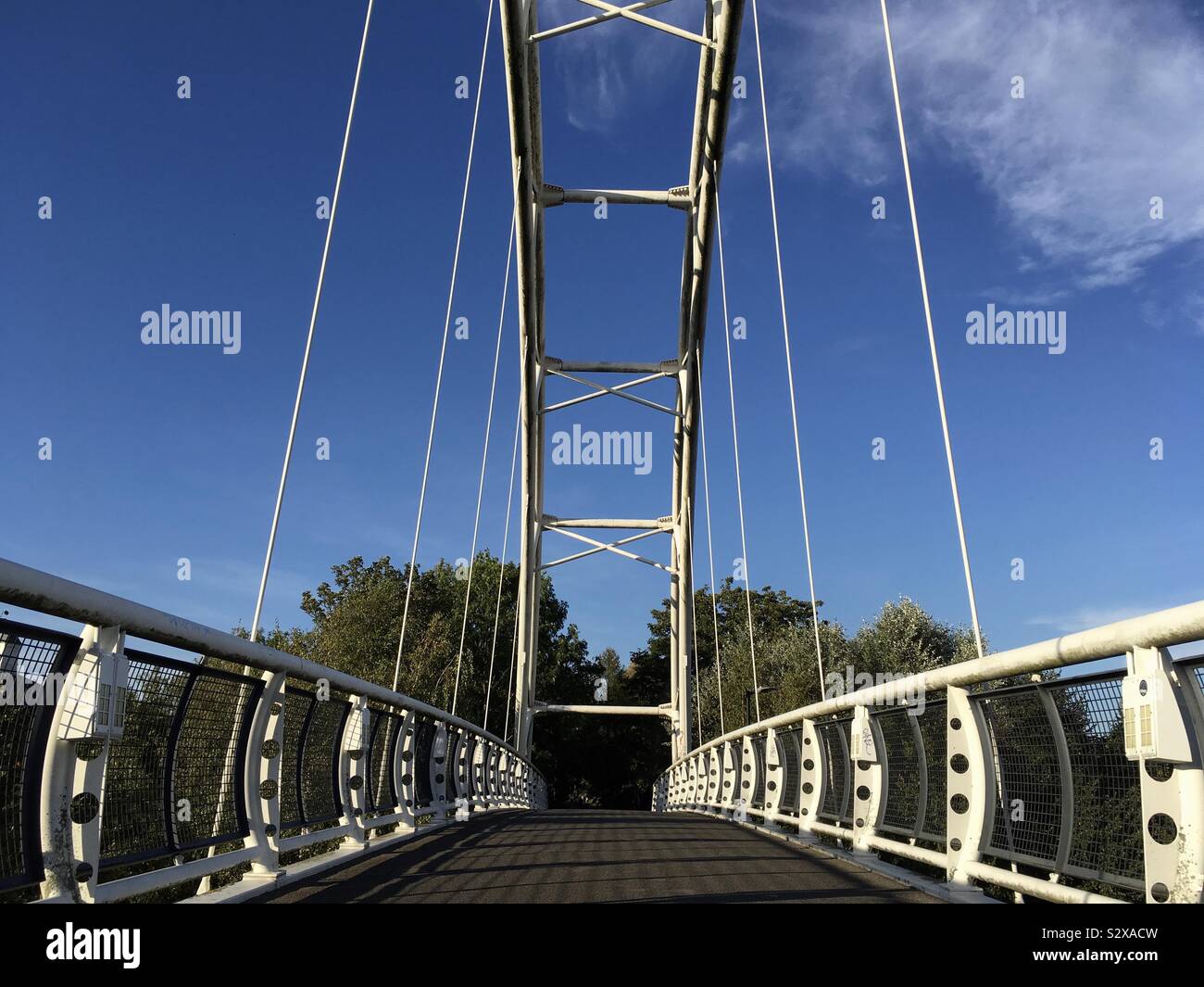 The millennium bridge, Honeybourne line in Cheltenham UK Stock Photo